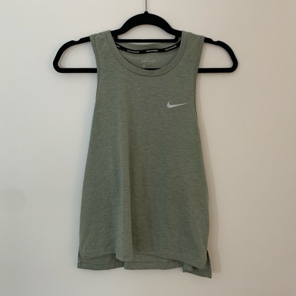 nike army green racerback tank